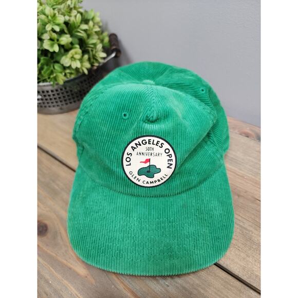 Corduroy Snapback Los Angeles Open 50th Anniversary Glen Campbell Green - Picture 1 of 8